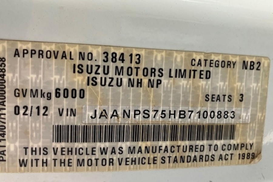 2012 Isuzu N-Series 4X4 Single Cab NPS 155 Cab chassis Image 14