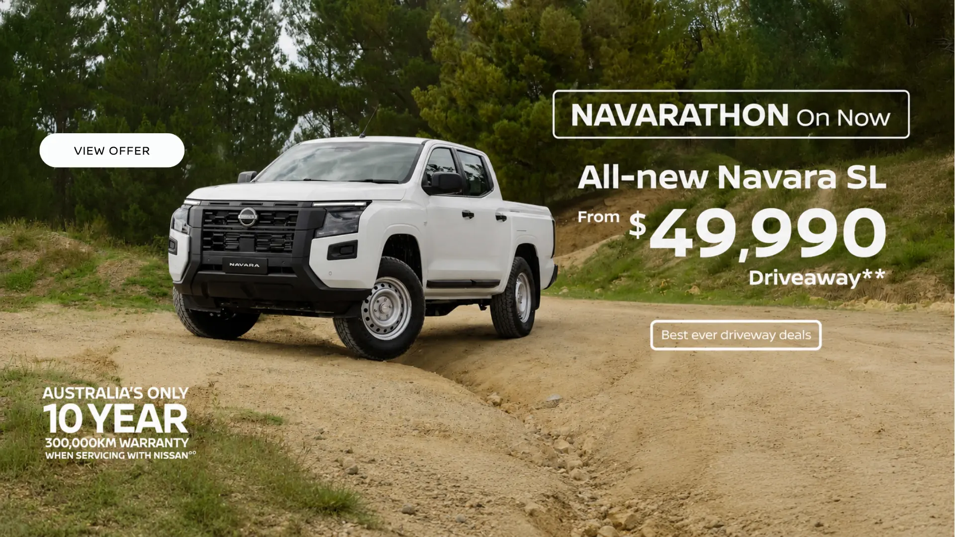 Navarathon On Now. All-new Navara SL Offer.
