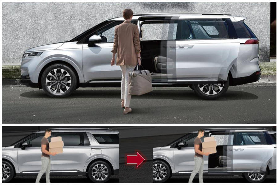 Hands-free smart power sliding doors and tailgate