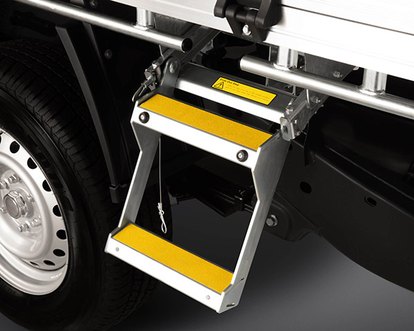 Slide out step ladder