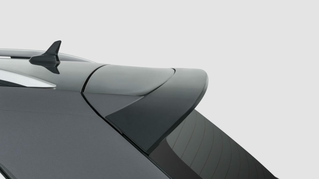 Black rear spoiler