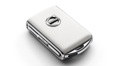 Remote key fob shell - white leather