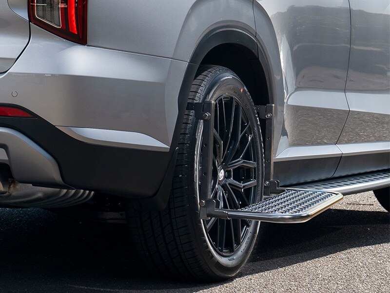 Rear wheel side step