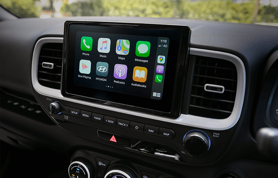 Apple CarPlayTM and AndroidTM Auto compatibility. Image
