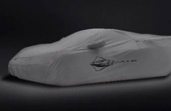 Premium Indoor Car Cover - Black w/ Crossed Flags Log