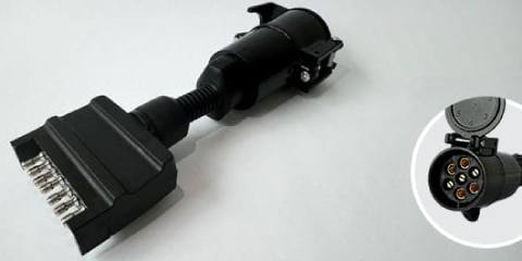 7-pin Flat to 7-pin Round Trailor Adaptor