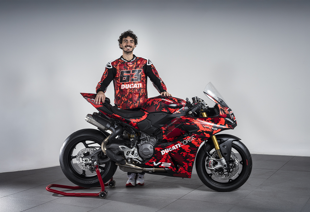 Francesco and his special Panigale V2 FB63 version Image