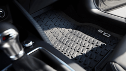 All-weather floor mats, for the front, black