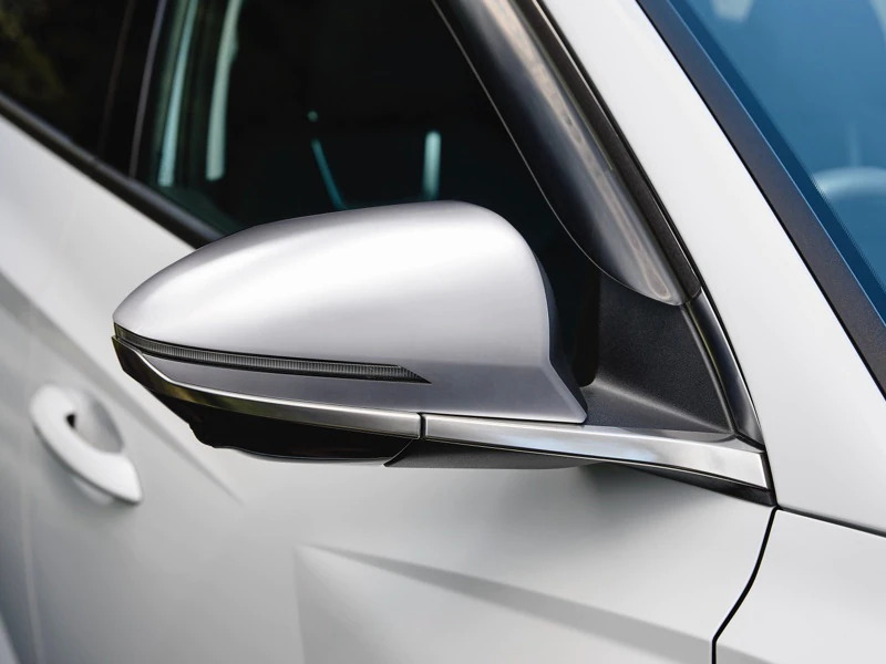 Door mirror caps - brushed alloy