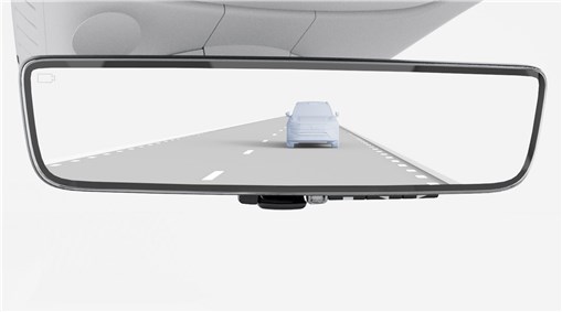 Digital interior rear view mirror