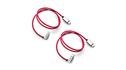 USB type-C charging cable set, for mobile devices with an Apple Lightning port, angled, and USB Type C port, angled