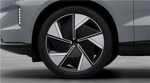 Complete wheels 22" 5-Spoke Glossy Black/ Glossy White Diamond Cut