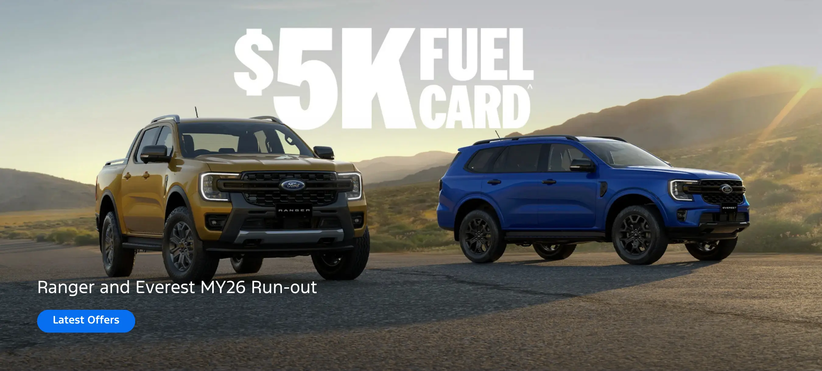 5K Fuel Card Offer Ranger and Everest MY26 Run-out