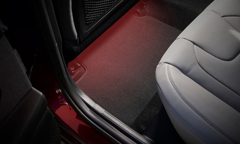 Rear interior footwell lighting | red