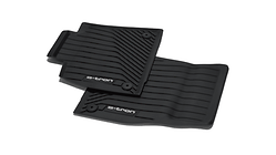 All-weather floor mats, for the front, black