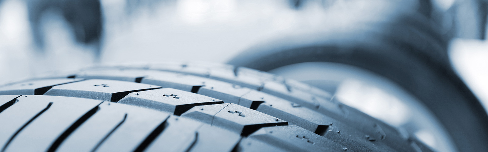 Close up of tyre tread.