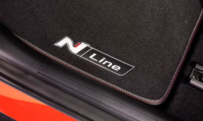 Tailored Carpet Floor Mats (set of 4) - Double Contrast Stitch with N Line logo