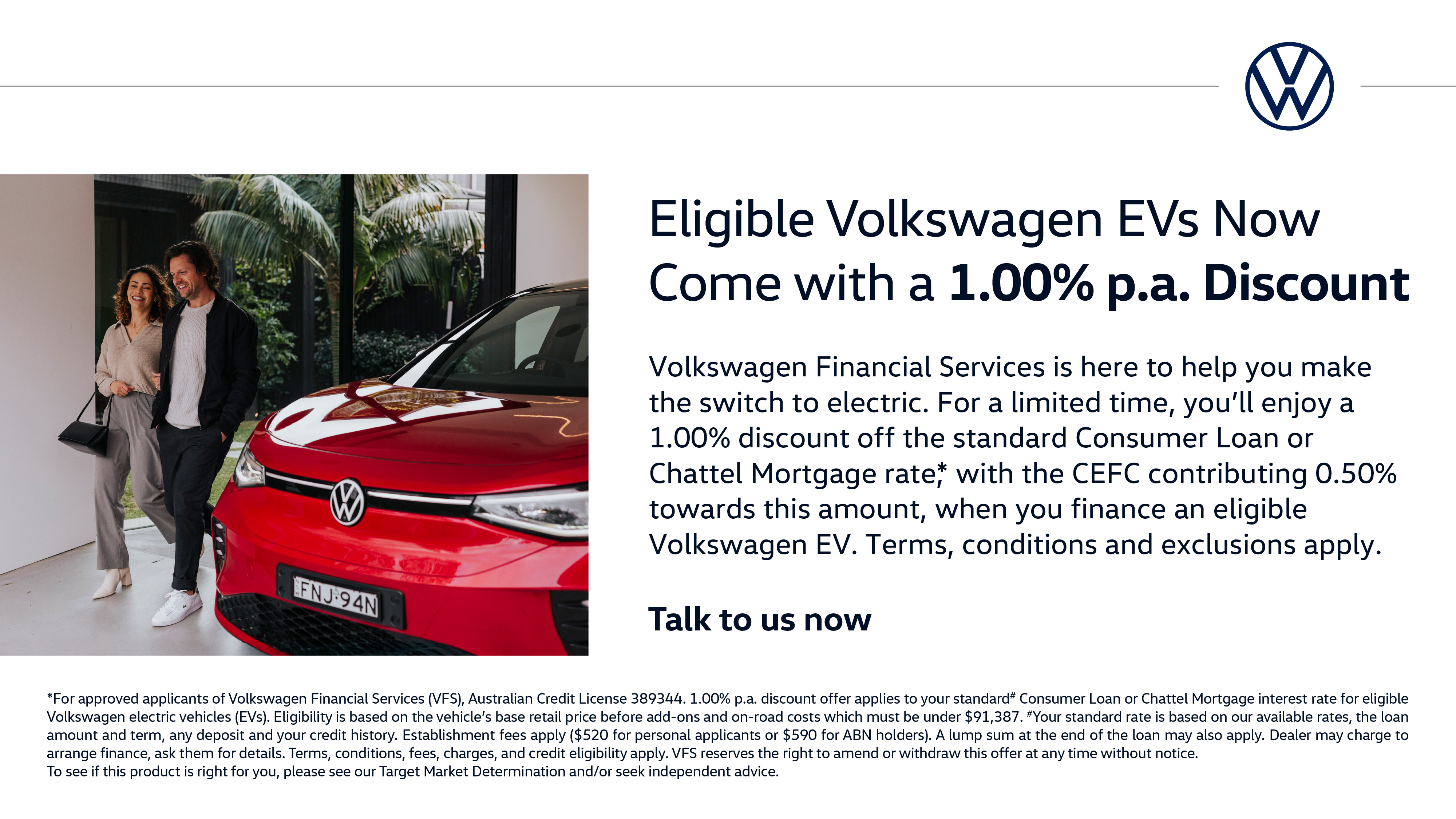 Make the EV Switch with a 1% p.a. Discount