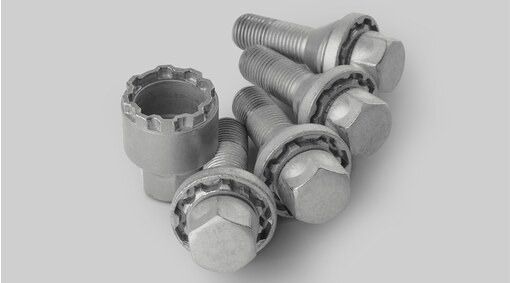 Locking wheel bolts and caps for locking wheel bolts