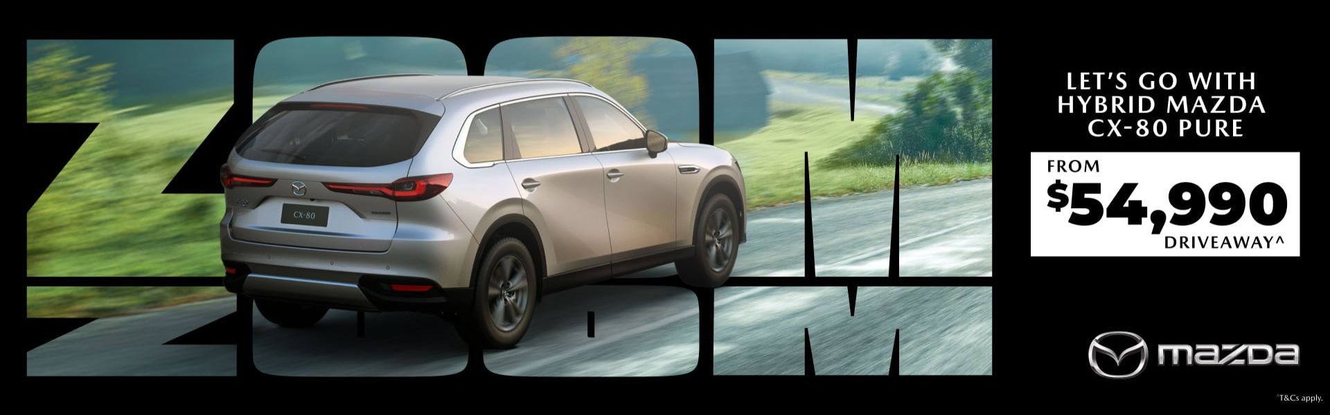 Mazda CX-80 Pure. From $54990 Driveaway