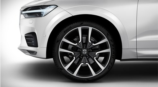 Complete wheels, 22" 5-Double Spoke Matt Black Diamond Cut - C008