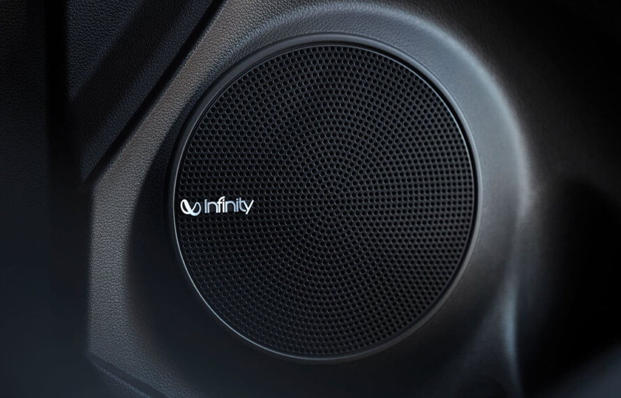 Kona Electric Infinity 8-speaker premium audio.