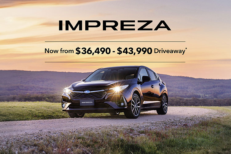 Subaru Impreza starting from $36,490 - $43,990 Driveaway¹*