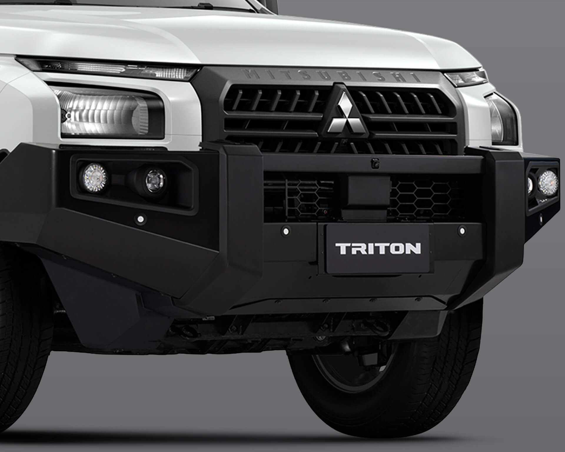 Hoopless Front Protection Bar - Steel suits models with Halogen Headlamps