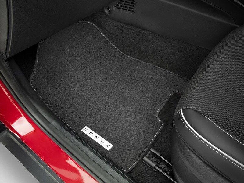 Tailored carpet floor mats - white stitching (set of 4)