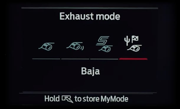 Selectable Exhaust Modes Image