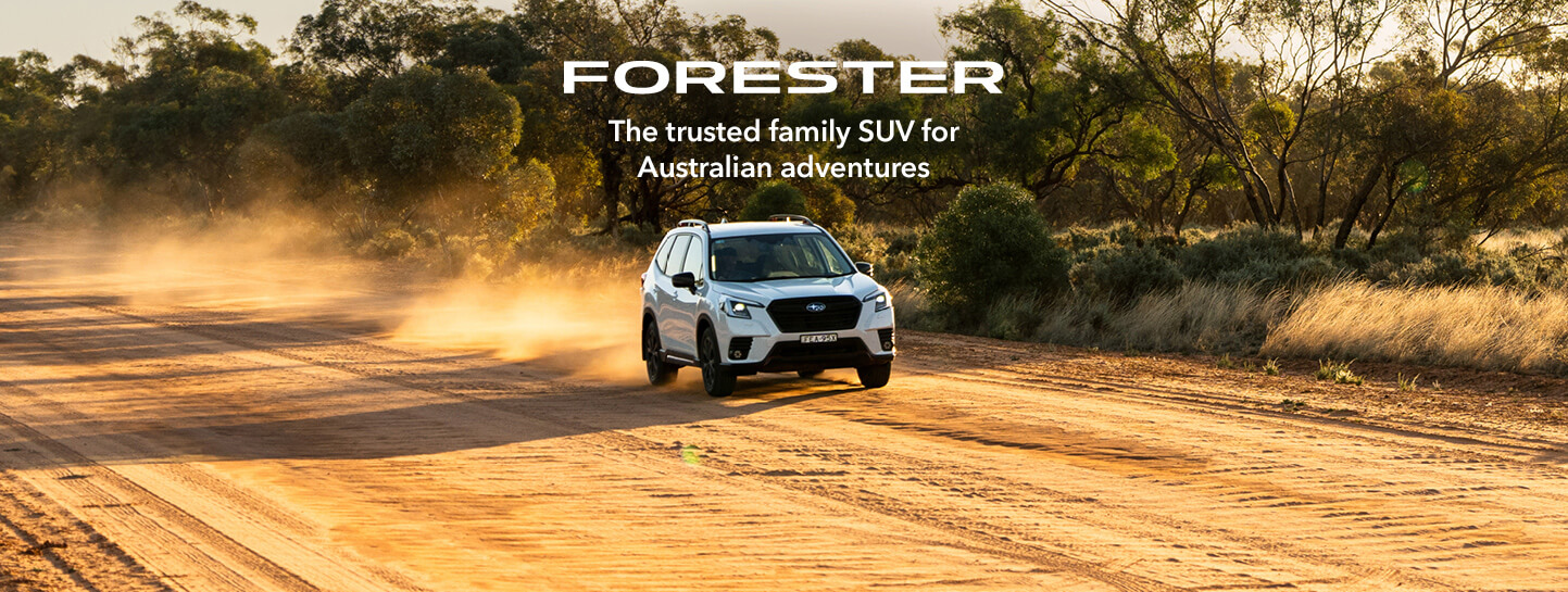 Subaru Forester.<br>The trusted family SUV for all-terrain adventures Image