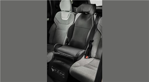 Padded upholstery for integrated booster seat