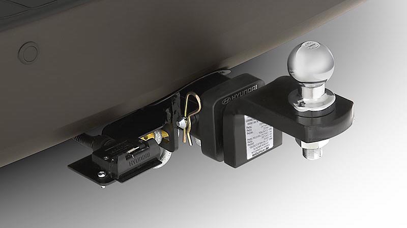 <img src="Towbar, towball and trailer wiring harness.