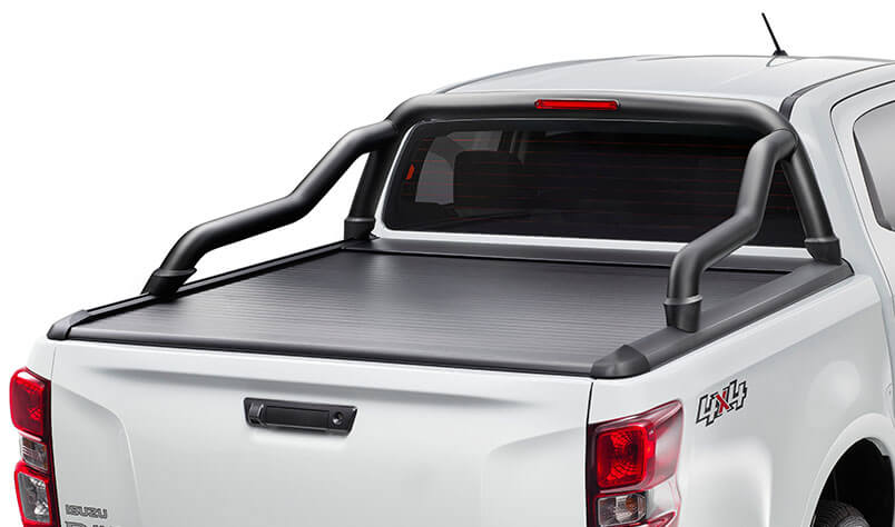 Satin Black Extended Sports Bar For Electric Roller Tonneau Cover