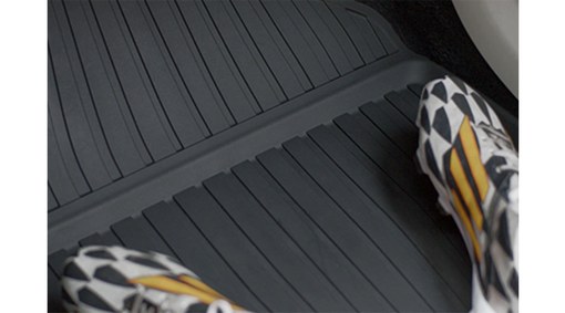 Shaped plastic passenger compartment mats