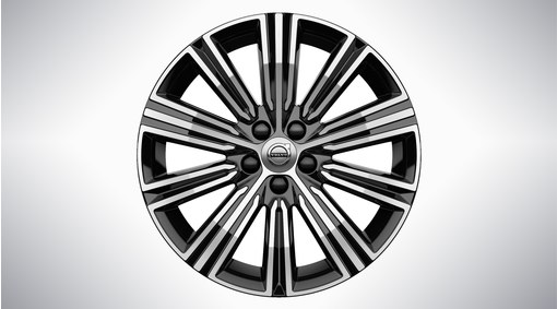 18" 10-Multi Spoke Black Diamond Cut - 1038