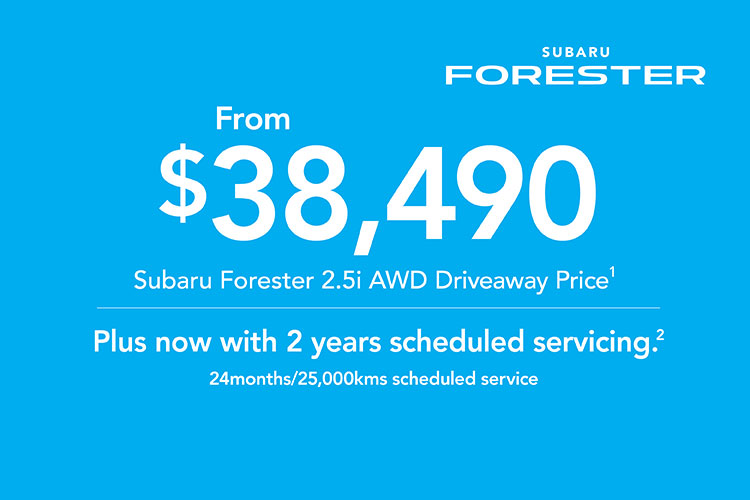 2019 Plate Clearance: Forester 2.5i AWD