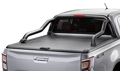 Satin Black Extended Sports Bar For Manual Retractable Roller Tonneau Cover (Also available for Electric Roller Tonneau Cover)