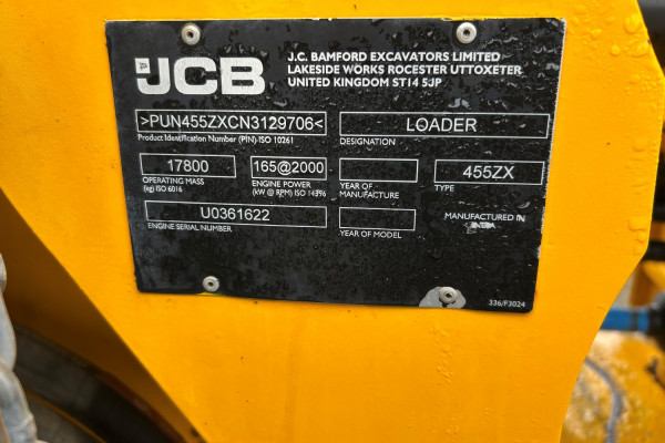 2022 JCB 455 ZX Wheel Loader  Wheel Loader Image 12