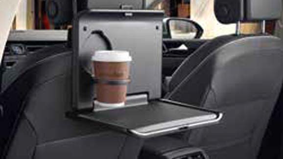 Folding table with cup holder