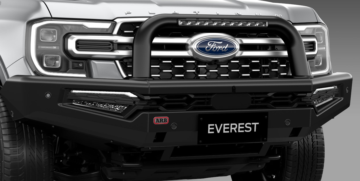 Bull Bar - Summit Sahara Steel with Lightbar