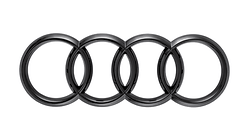 Audi rings, rear, black