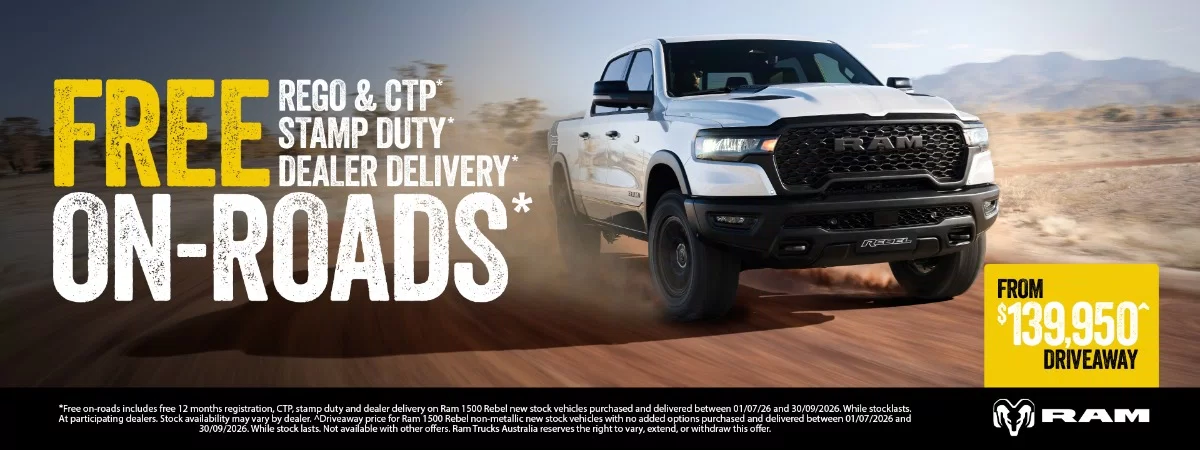 1500 Rebel with Free on-roads* now from $139,950 Driveaway^ - Special Offer