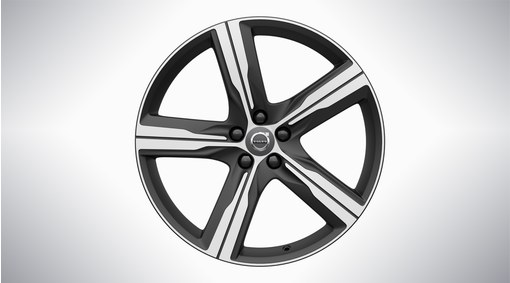 20" 5-Spoke Matt Black Diamond Cut Alloy Wheel
