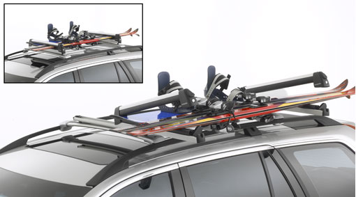 Retractable ski holder