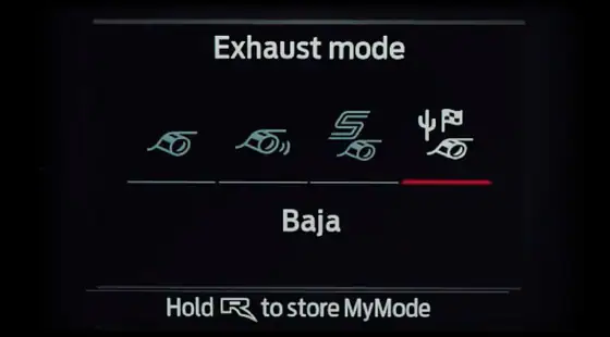 Selectable Exhaust Modes Image