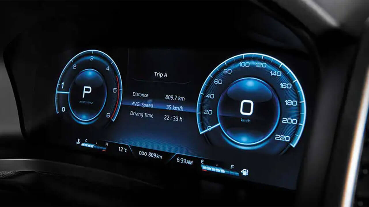 12.3-inch digital LCD instrument cluster Image
