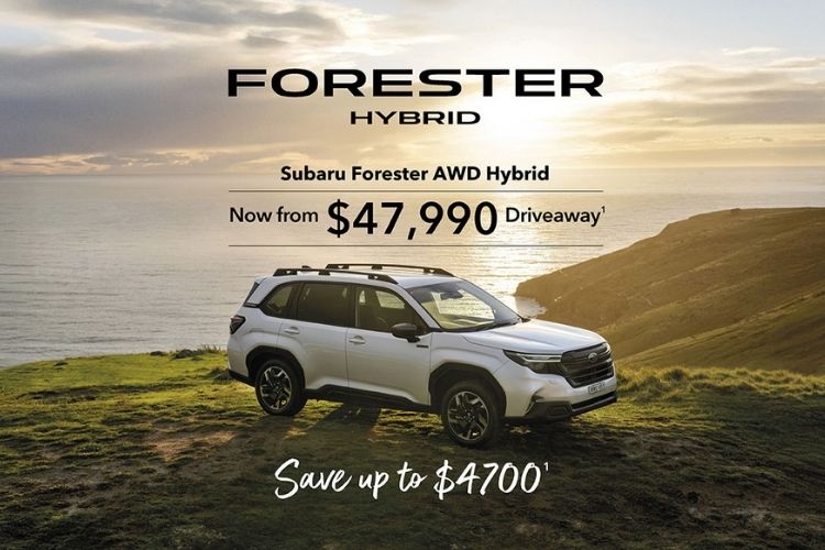 Subaru Forester AWD Hybrid now starting at just $47,990 Driveaway<sup>1</sup>