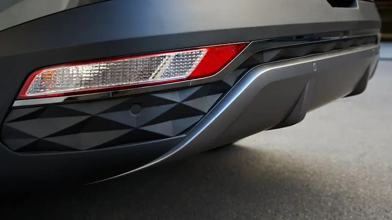 Parametric-patterned rear bumper.