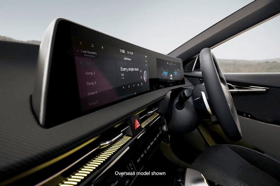 Panoramic curved display